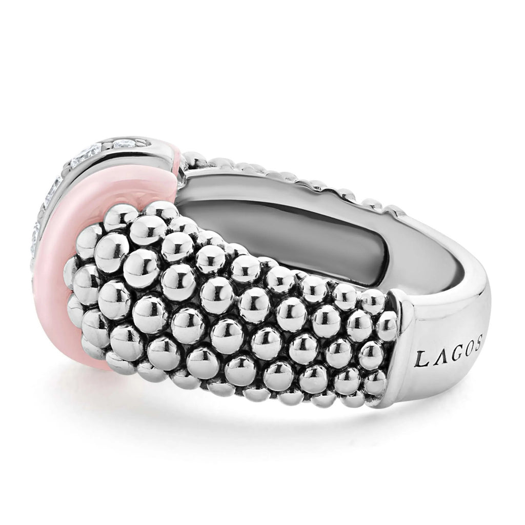 "Pink Caviar" Ceramic Caviar Diamond Ring (7)