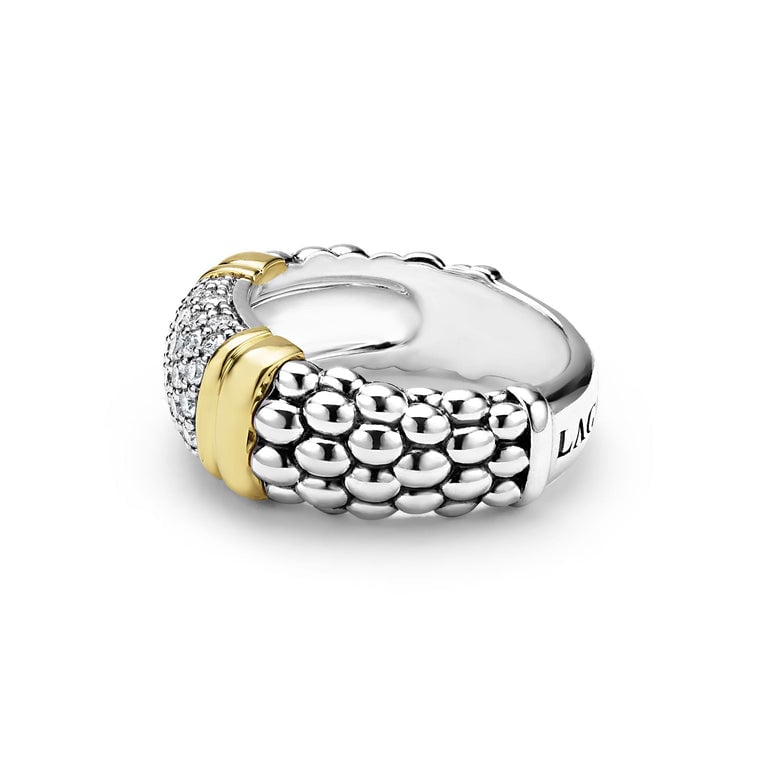 "Signature Caviar" Two-Tone Caviar Diamond Ring (7)