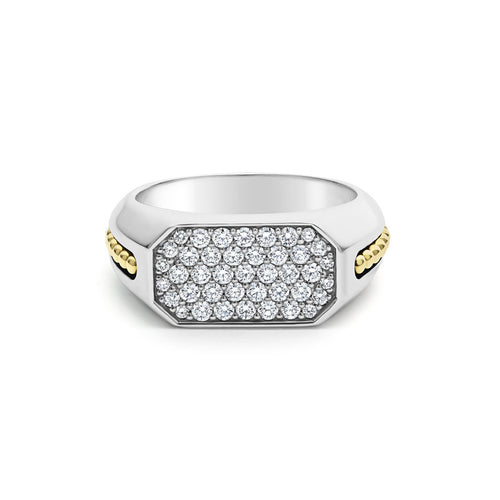 LAGOS "Anthem" Two-Tone Octagon Diamond Ring