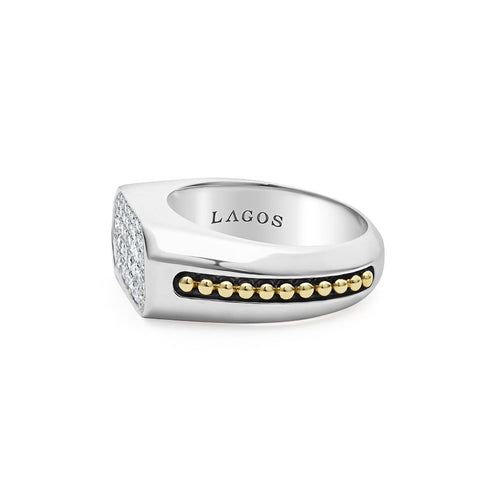 "Anthem" Two-Tone Octagon Diamond Ring