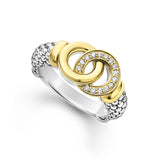 "Signature Caviar" Two-Tone Interlocking Diamond Ring (7)