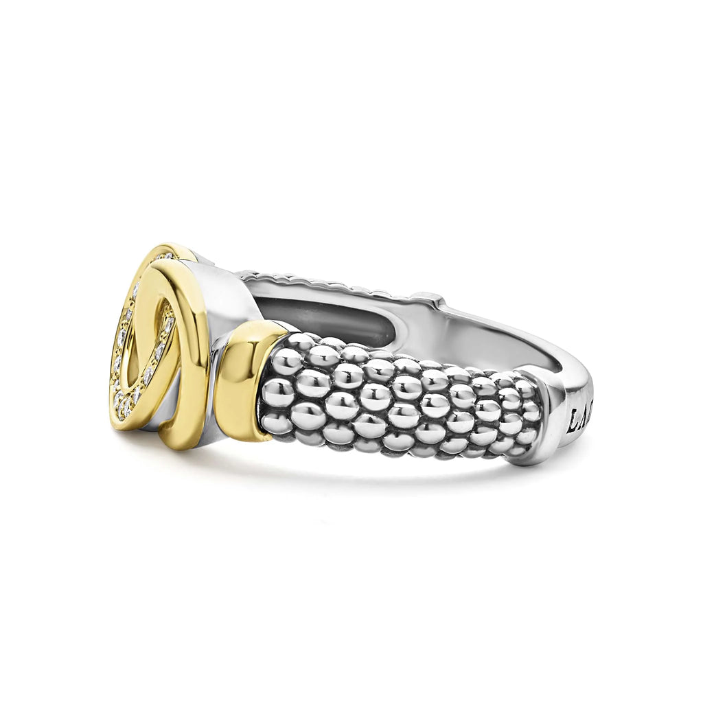 "Signature Caviar" Two-Tone Interlocking Diamond Ring (7)