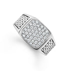 LAGOS "Anthem" Caviar Beaded Square Diamond Ring