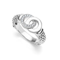 LAGOS Medium Signature Caviar Interlocking Diamond Ring (7)