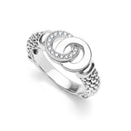 LAGOS Medium Signature Caviar Interlocking Diamond Ring (7)