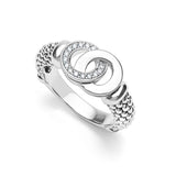 LAGOS Medium Signature Caviar Interlocking Diamond Ring (7)