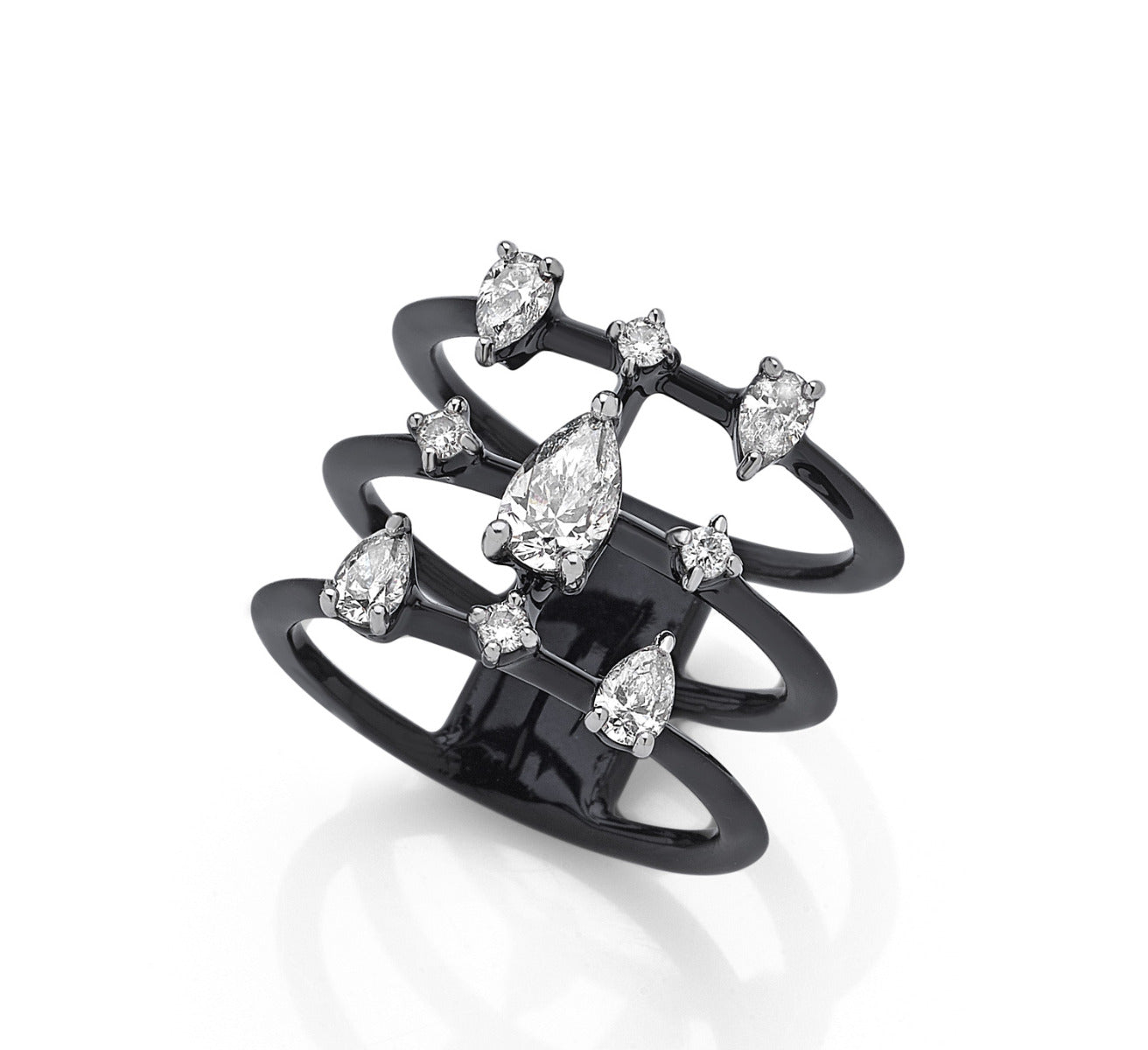 Mariani 18kt White Gold Phantom Diamond Ring