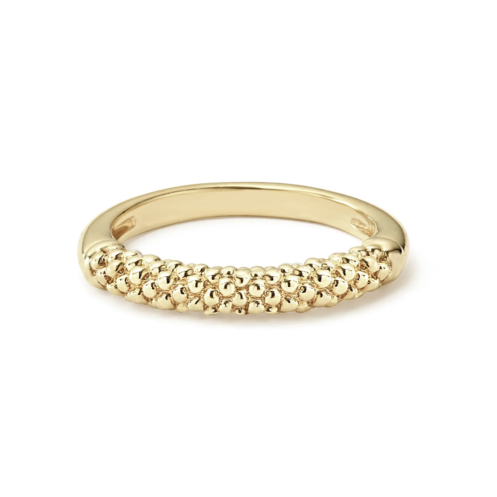 "Caviar Gold" Beaded Stacking Ring in 18kt Yellow Gold (7)