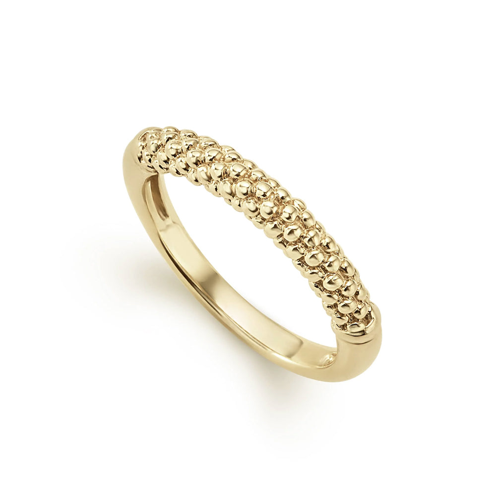 LAGOS "Caviar Gold" Beaded Ring in 18kt Yellow Gold