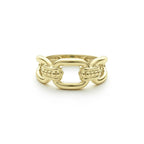 LAGOS "Signature Caviar" Gold Link Ring (7)