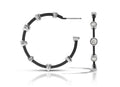 Mariani 18kt White Gold Elettra Diamond Hoop Earrings