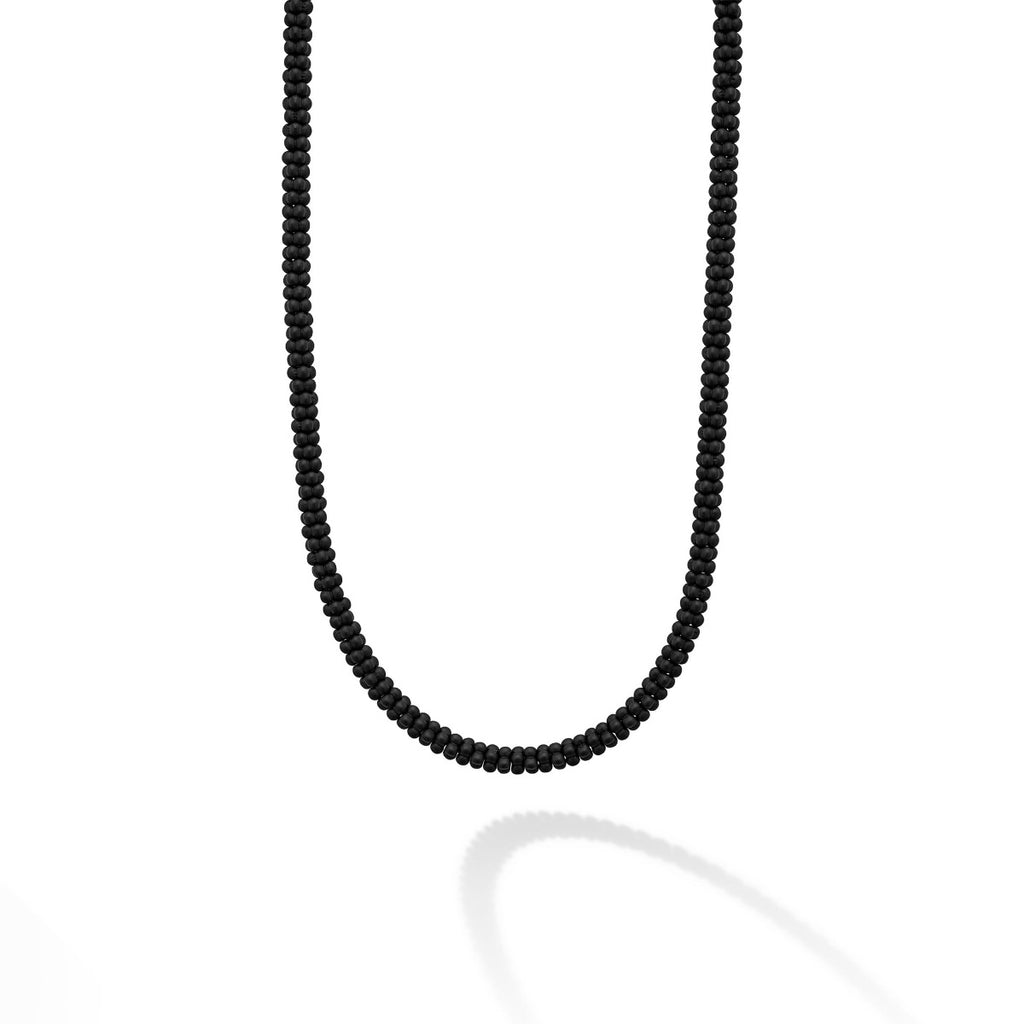 LAGOS "Black Caviar" Matte Black Ceramic Beaded Necklace