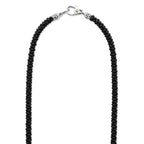 "Black Caviar" Matte Black Ceramic Beaded Necklace