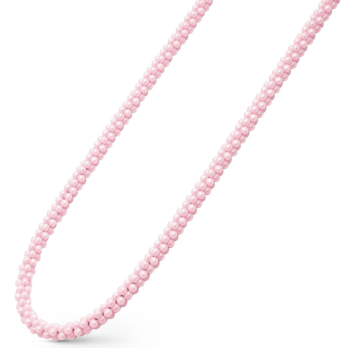 "Pink Caviar" Ceramic Caviar Beaded 18" Necklace