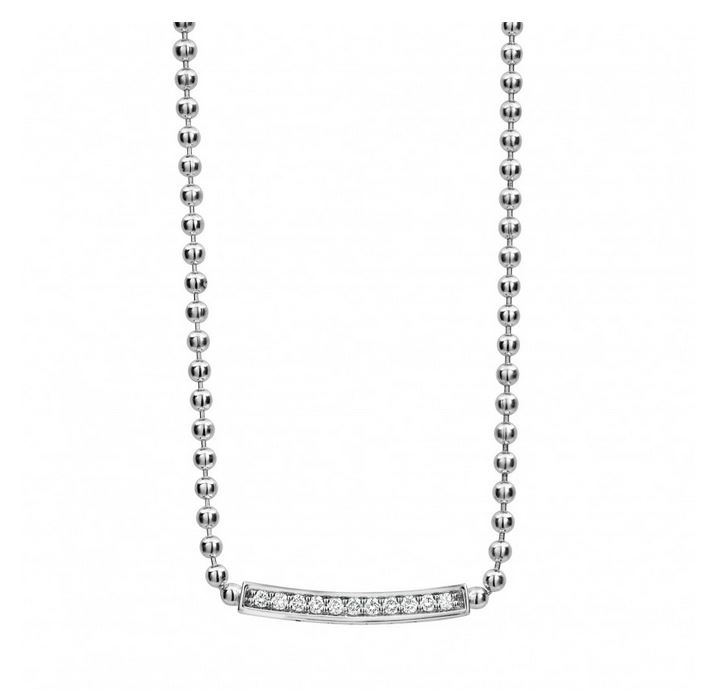 LAGOS "Caviar Spark" Diamond Station Beaded Necklace
