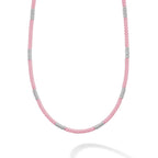LAGOS "Pink Caviar" Silver Station Ceramic Beaded 16" Necklace