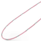 "Pink Caviar" Silver Station Ceramic Beaded 16" Necklace