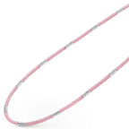 "Pink Caviar" Silver Station Ceramic Beaded 18" Necklace