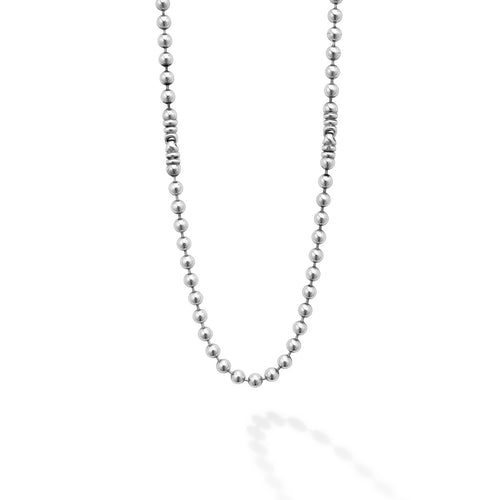 LAGOS "Anthem" Silver Station Caviar Beaded 22" Necklace