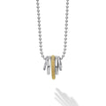 LAGOS "Caviar Lux" Two-Tone Five Ring Diamond Pendant Necklace