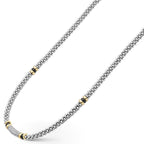 "Black Caviar" Two-Tone Black Ceramic Caviar Diamond Necklace