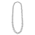 "Caviar Bubbly" Silver Graduated Bead Necklace
