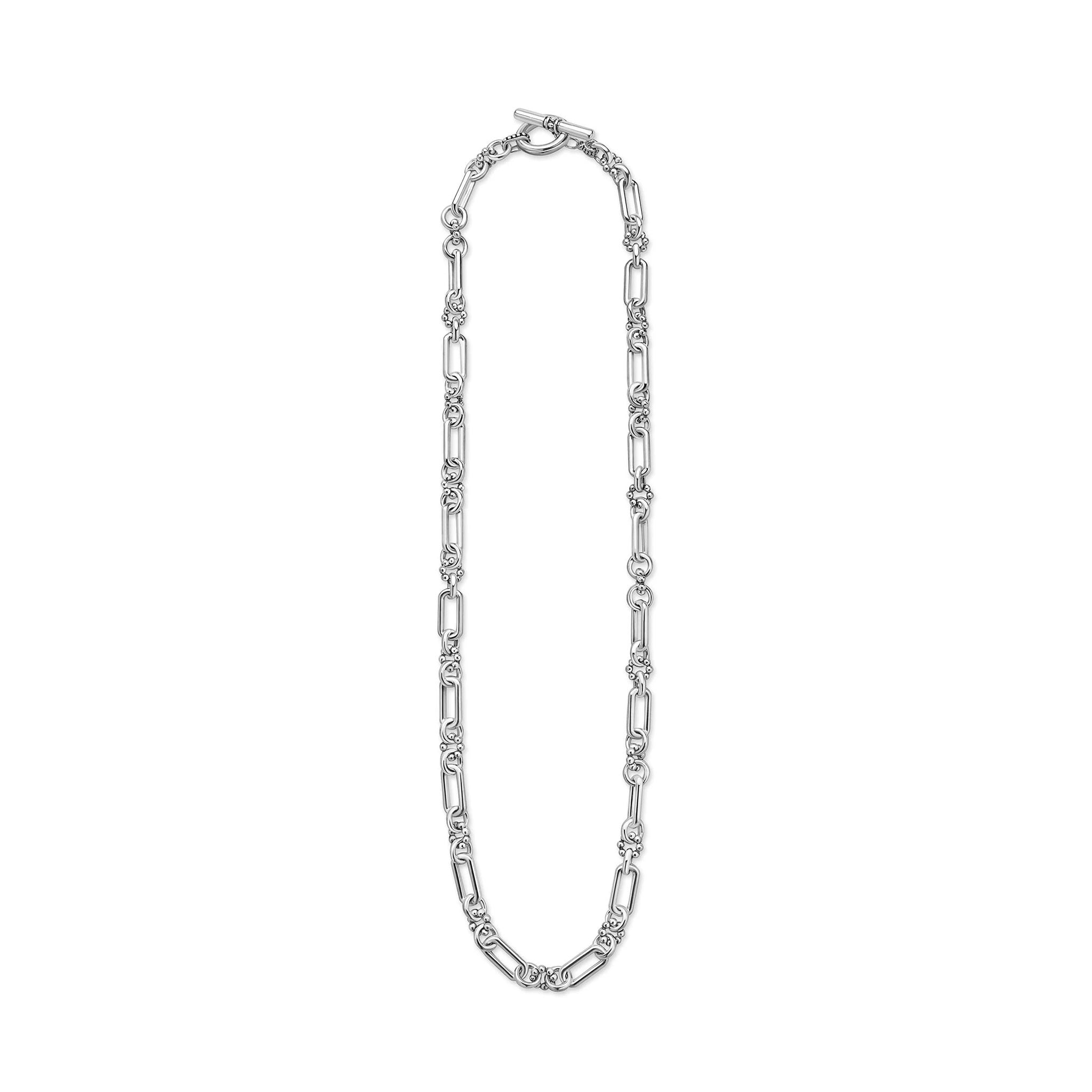 Signature Caviar Petite Sterling Silver Caviar Link Necklace