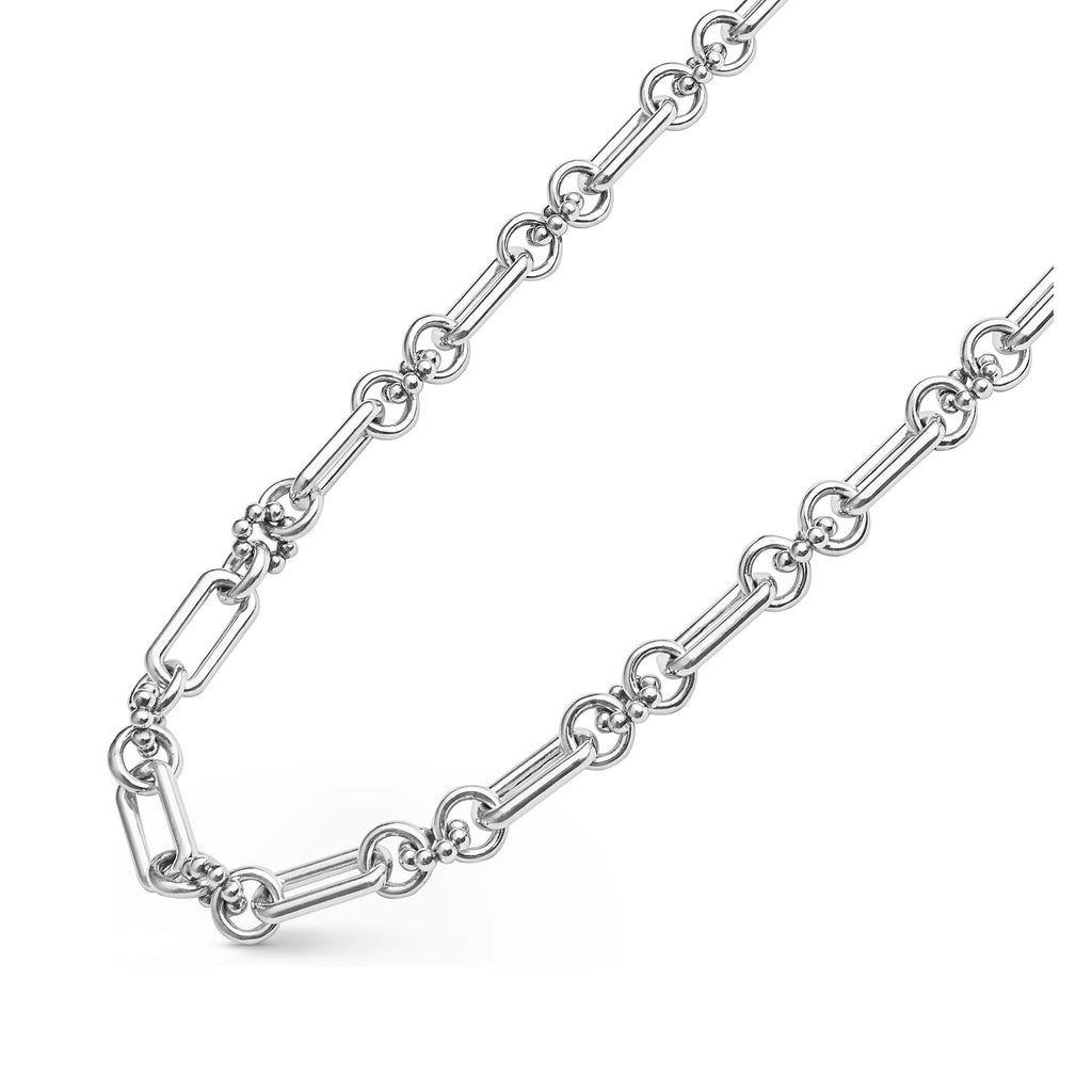 Signature Caviar Petite Sterling Silver Caviar Link Necklace