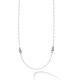 "Signature Caviar" White Agate & Sterling Silver Station 18" Necklace