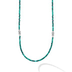 "Signature Caviar" Malachite  & Sterling Silver Station 18" Necklace
