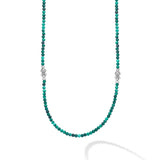 "Signature Caviar" Malachite  & Sterling Silver Station 18" Necklace