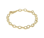 "Caviar Gold" Small Link Bracelet in 18kt Yellow Gold (7)