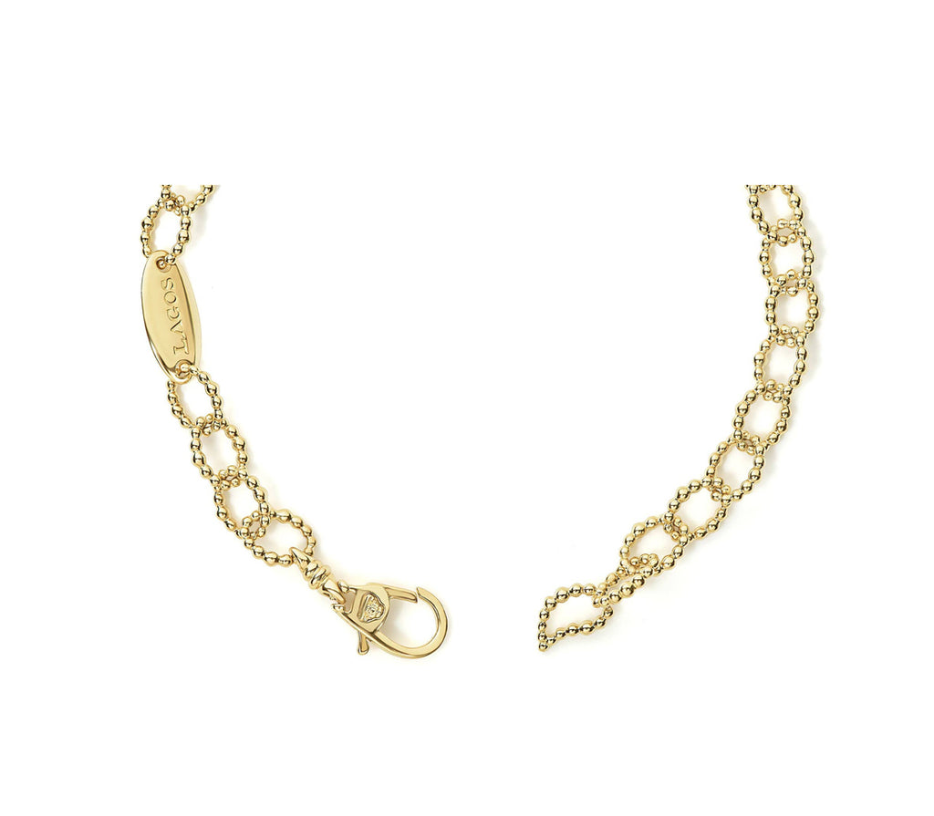 "Caviar Gold" Small Link Bracelet in 18kt Yellow Gold (7)