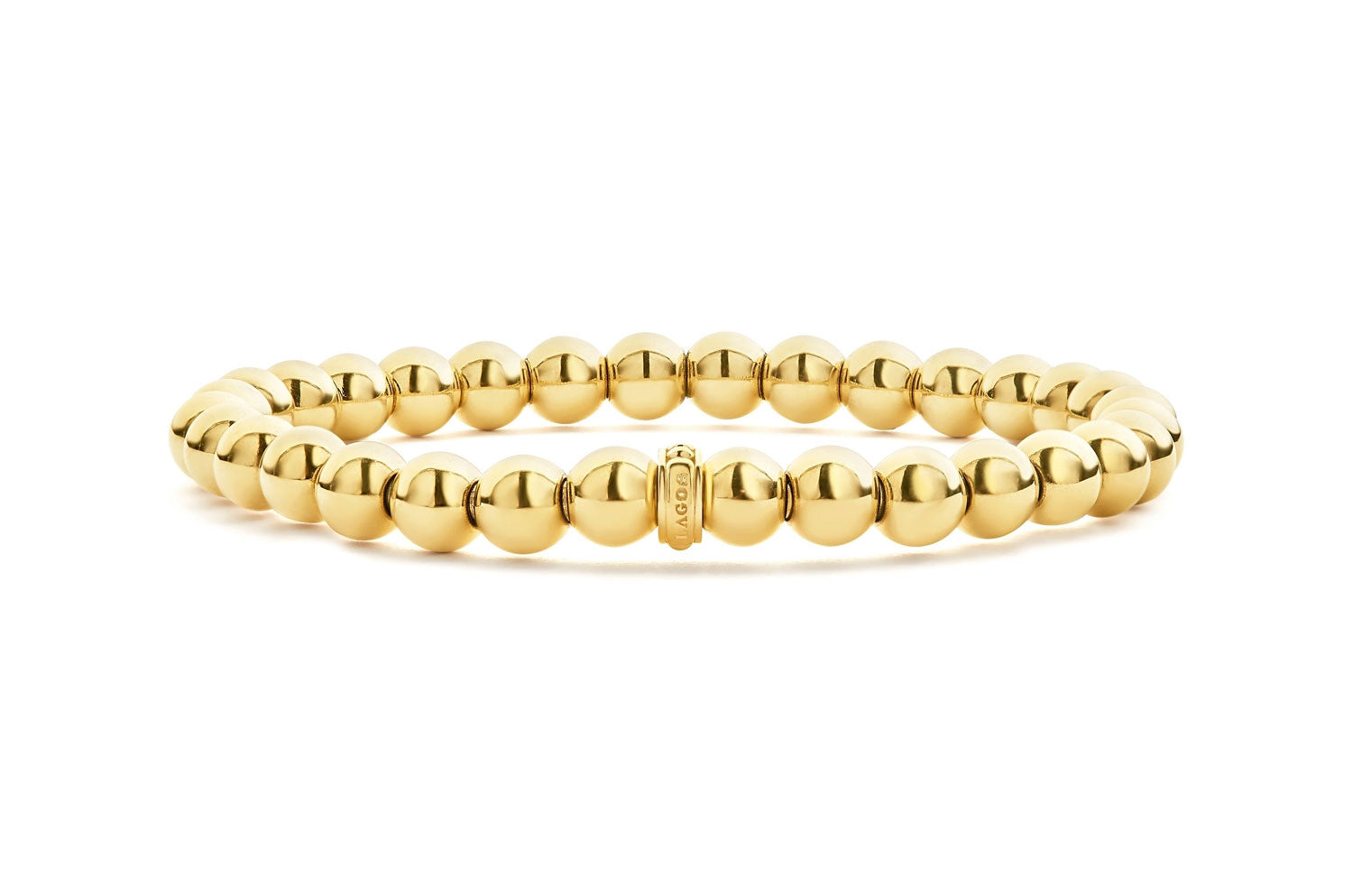 LAGOS "Caviar Gold" 18K Gold Bead Bracelet (8)