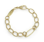 LAGOS "Signature Caviar" 18kt Oval Gold Link Bracelet