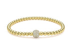 LAGOS "Caviar Gold" Gold and Diamond Bead Bracelet