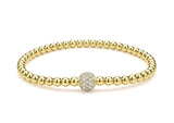 LAGOS "Caviar Gold" Gold and Diamond Bead Bracelet
