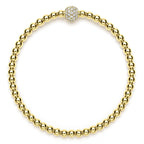 "Caviar Gold" Gold and Diamond Bead Bracelet (7)