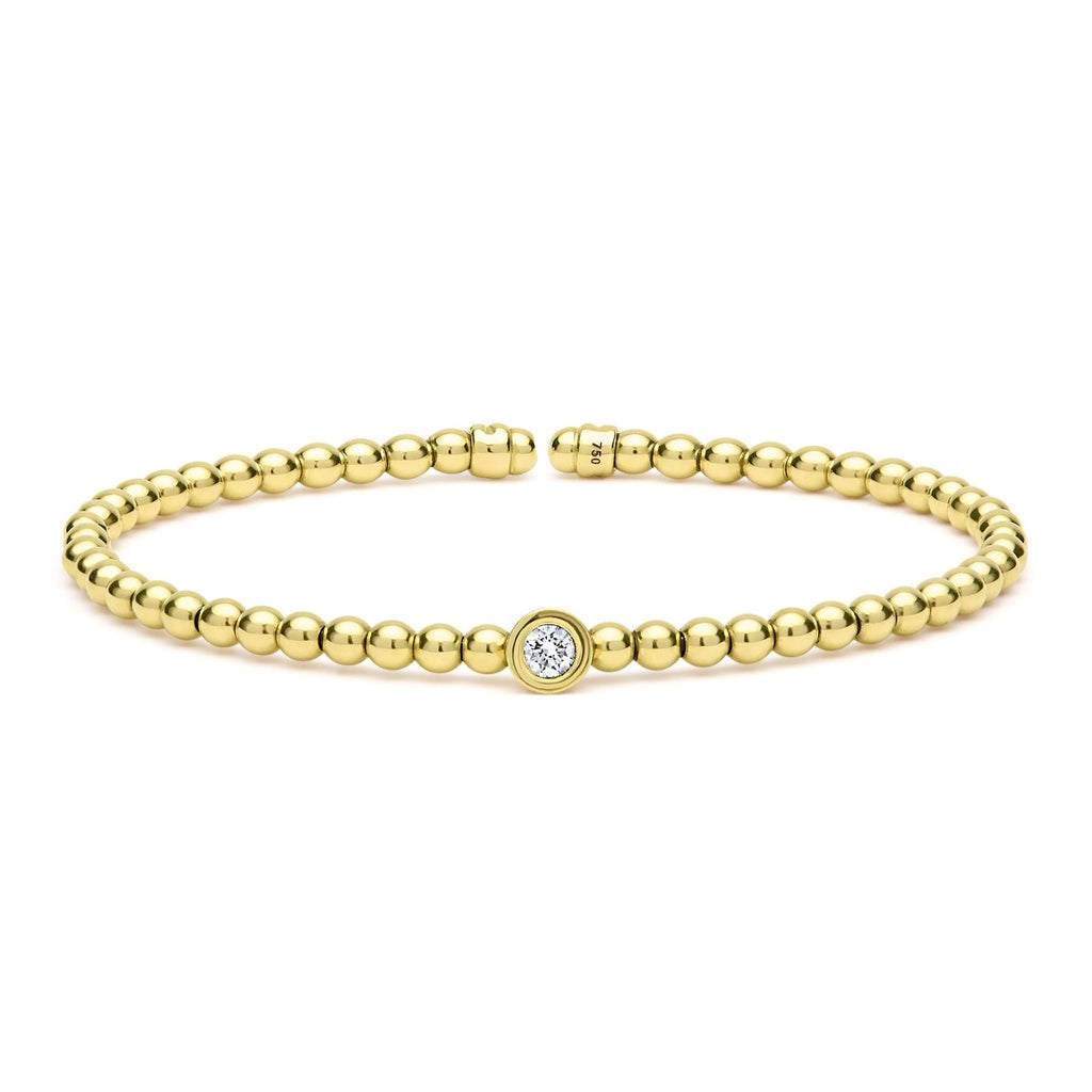 LAGOS "Caviar Gold" Beaded Diamond Cuff Bracelet (7)