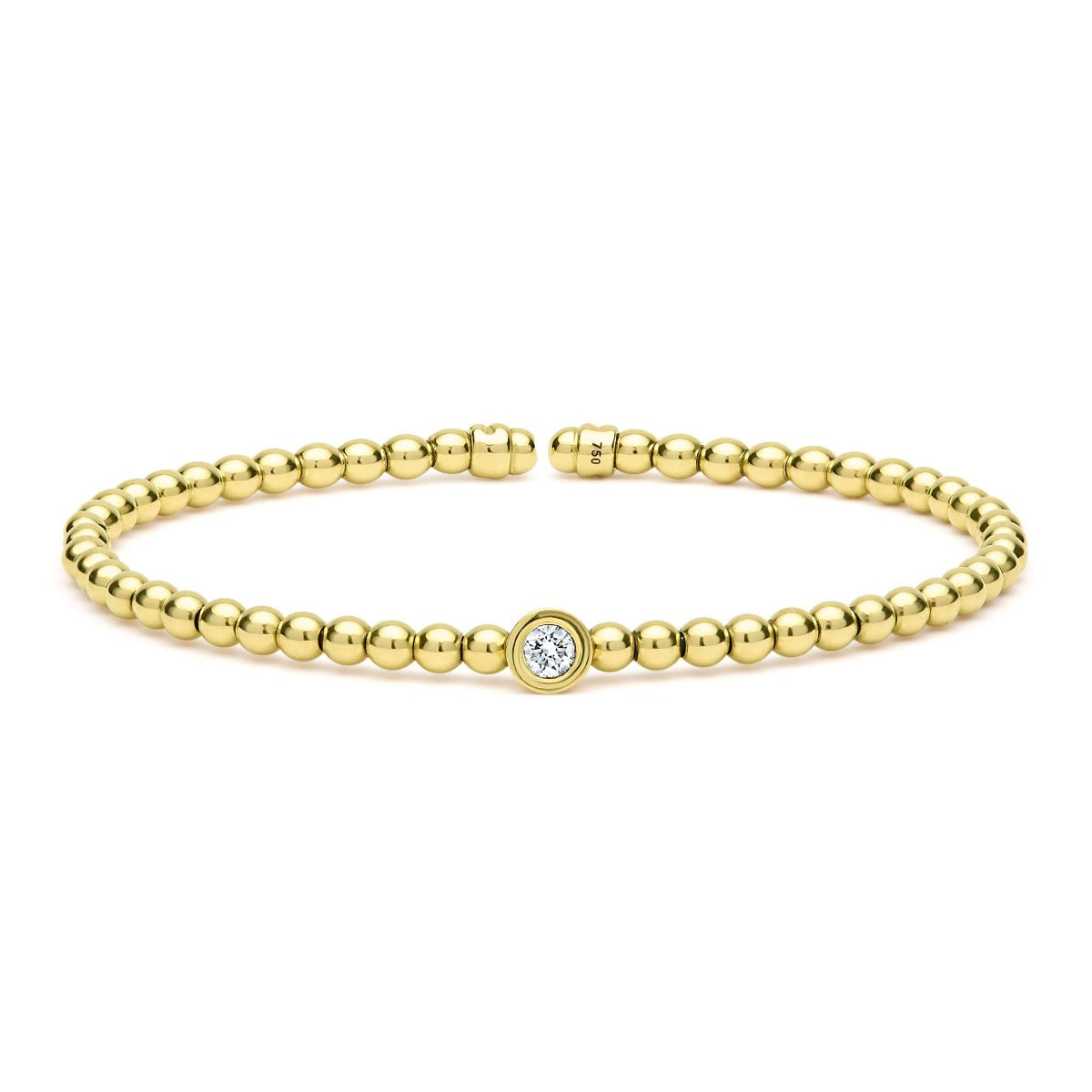 LAGOS "Caviar Gold" Beaded Diamond Cuff Bracelet (7)