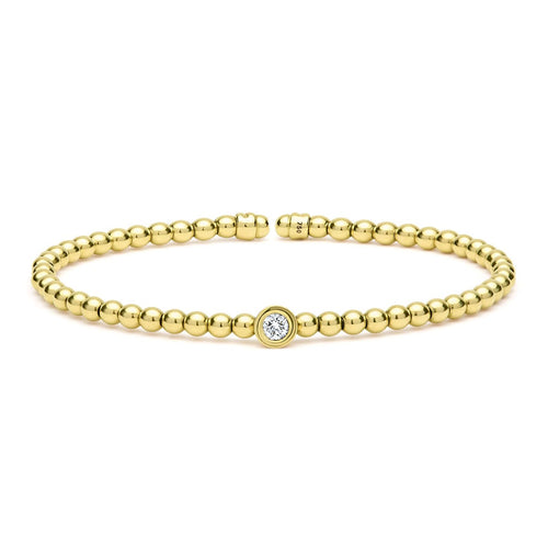 LAGOS "Caviar Gold" Beaded Diamond Cuff Bracelet (7)