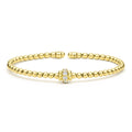LAGOS "Caviar Gold" Beaded Diamond Rondelle Cuff Bracelet (7)