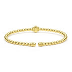 "Caviar Gold" Beaded Diamond Rondelle Cuff Bracelet (7)