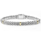 "Signature Caviar" Beaded Bracelet with 5 Gold Stations (7)