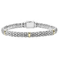 LAGOS "Signature Caviar" Beaded Bracelet with 5 Gold Stations