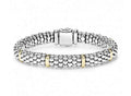 LAGOS "Signature Caviar" Beaded Bracelet with 6 Gold Stations