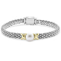 LAGOS "Luna" Two-Tone X Pearl Caviar Bracelet (7)