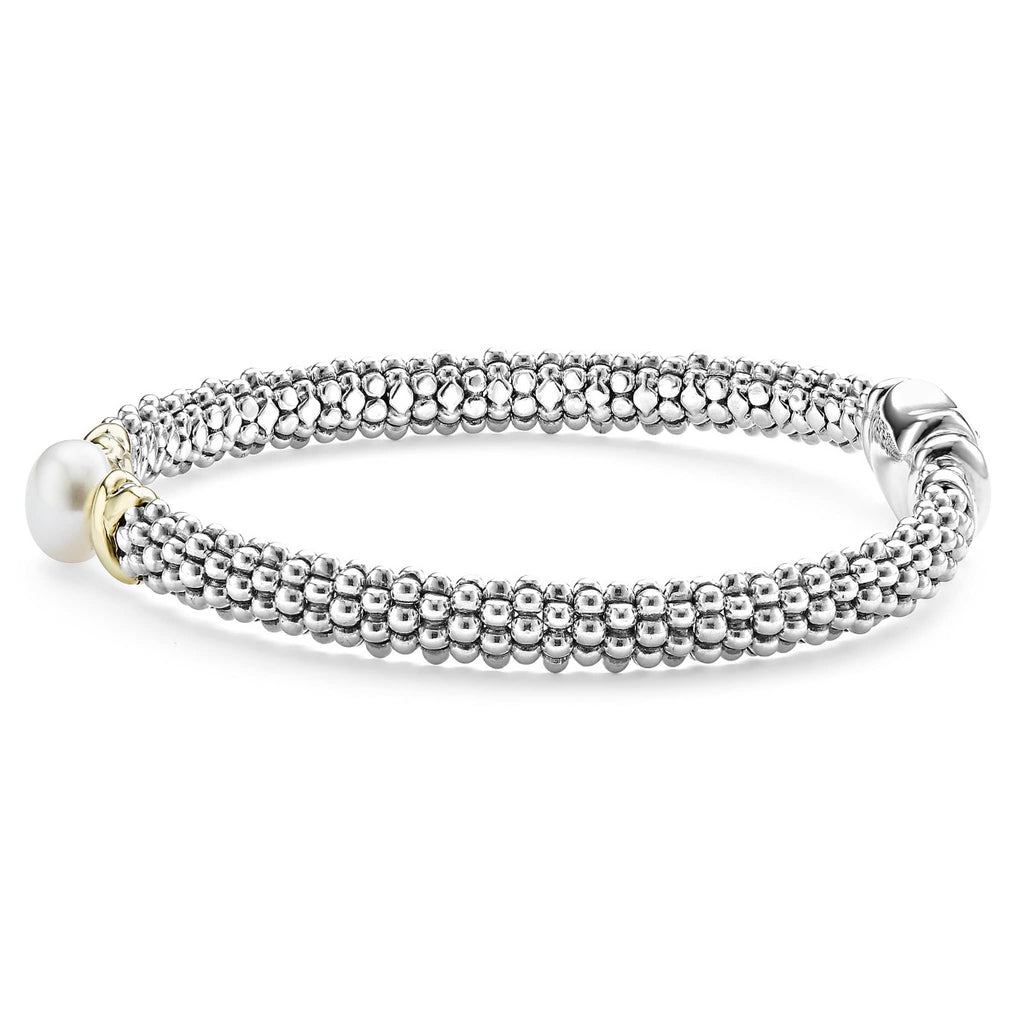 "Luna" Two-Tone X Pearl Caviar Bracelet (7)