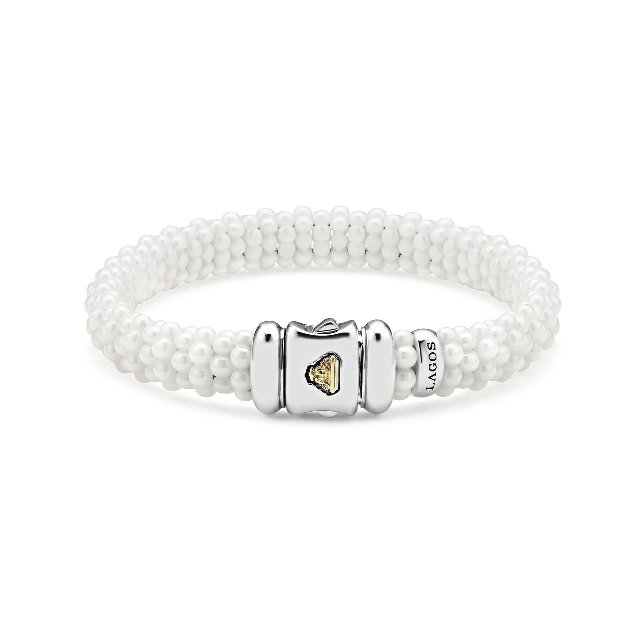 "White Caviar" Ceramic Beaded Bracelet