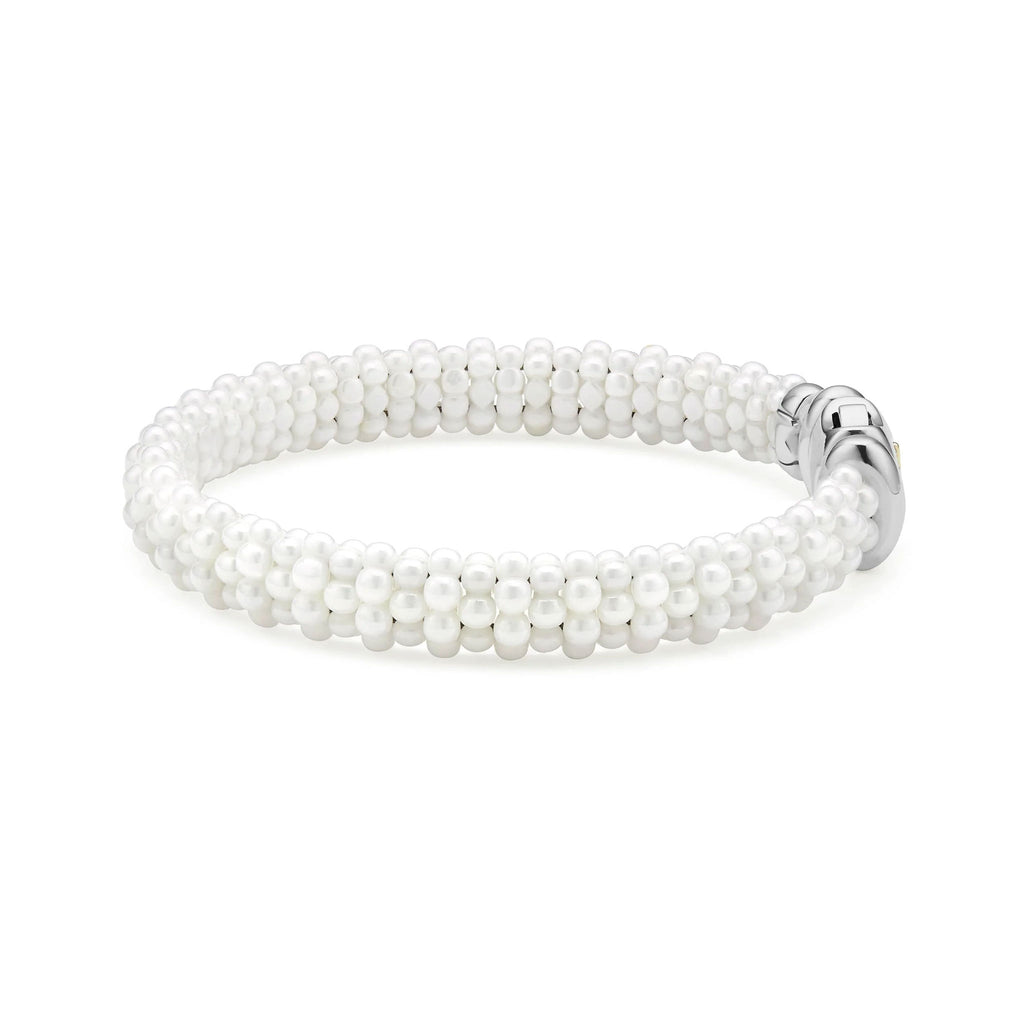 "White Caviar" Ceramic Beaded Bracelet